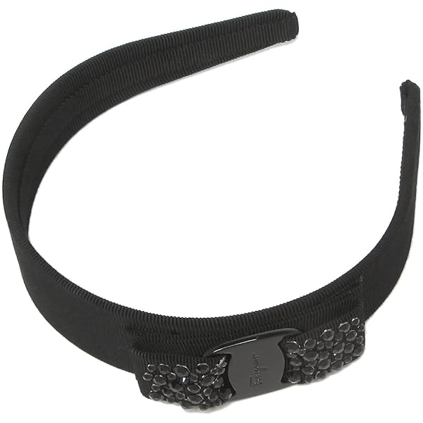 フェラガモ　カチューシャ　ヴァラ　サイドリボン×クリスタルモチーフ フェラガモ] カチューシャ レディース ヘアアクセサリー VARA