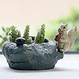 Moobom 植木鉢 おしゃれ プランター ガーデニング フラワーポット 寄せ植え 多肉植物 樹脂 ナチュラル (1)