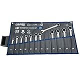 Capri Tools(カプリツールズ) CP11500 ラチェットコンビネーションレンチセット 100ギア 送り角度3.6° 8~19mm 12点 収納袋がつき