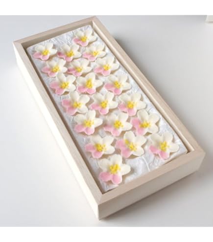 Amazon | 干菓子 落雁「花暦 三月の花」創作菓子 和菓子屋 悠 桜、山吹