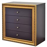 ライフスタイリングショップ チェスト 4段 ゴールドフレーム 洋服収納 タンス 幅80cm LS-607