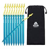 VASTLAND(ヴァストランド) テントペグ 18cm ジュラルミン製 10本セット 軽量 キャンプ アウトドア 選べる5色 収納袋付き VASTLAND(ヴァストランド) テントペグ 18cm ジュラルミン製 10本セット 軽量 キャンプ アウトドア 選べる5色 収納袋付き