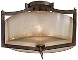 Minka Lavery 4397-573 3 Light Semi Flush Mount, Patina Iron Finish [並行輸入品]