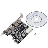 VBESTLIFE　PCIE～USB 3.0アダプタ　4つUSB 3.0ポート　5Gbps 超耐久性 拡張カード　Windowsなど対応