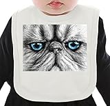Blue Eye Persian Cat ネクタイを有する有機ビブ Medium