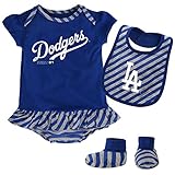 MLB Los Angles Dodgers Infant Girlsよだれかけ& booty-18か月、Deep Royal