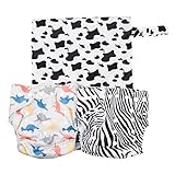 Baby Boy布おむつwith Free Diaper Nappy Bag、2個/パック調節可能な新生児赤ちゃん布カバー