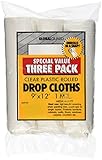 Premier Paint Roller 69730 Plastic Drop Cloth, 9-Feet by 12-Feet, 3-Pack [並行輸入品]