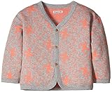 ホッペッタ Hoppetta リバーシブルカーディガンとり 杢グレー×コーラルピンク 90㎝ 58945