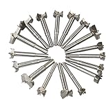 TOOGOO 木工ドリルビットセット　17ｘ炭素高速スチールウッドワーキングホールカッター　チタンコーティングされた木のボーリング穴あけセット　ラウンドシャンク付き　15mm-38mm