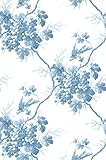 Warner CCP12063 Napa Valley Grape Toile Wallpaper, Blue by Warner Manufacturing