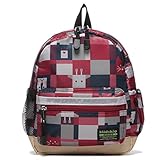 クレードスコープ（キッズ＆ベビー）（kladskap） 動物四角柄リュック【アカ/SS】