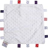 Baby Super Soft Deluxe Comforter Blanket with Satin Ribbons (White Red & Navy) by TeddyT's