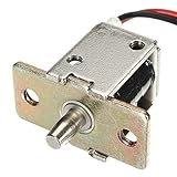 Sorliva 12V DC 0.5Aミニ電動ボルトロックプッシュプル円筒キャビネットロック5ミリメートルストローク