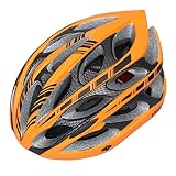 [ファイン・ショップ]自転車ヘルメット　24穴通気　大人用　子供用　防水バッグ付き　アジャスター　頭囲サイズ調整可　スポーツ　5色　蒸れ防止　安全　保護　オレンジ