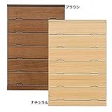 日本製 シック 幅80cm 高さ120cm 6段ハイチェスト 完成品 (ナチュラル)