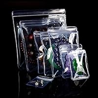 ジュエリー袋 PVCパッキング ビニール 変色防止 透明 密封 ジップロック 抗酸化 ミニ 包装袋 ラッピングポーチ チャック付き 100個 (8 x 12 cm)