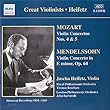 モーツァルト/メンデルスゾーン:ヴァイオリン協奏曲 (ハイフェッツ) (1934-1949)