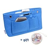 Metty フェルトスリーブ bag in bag 軽くて贅沢な高級かばん 出張して包みます 旅行カバン かばんをはめ込みます 手はかばんを持ちます (ロイヤルブルー)