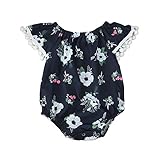 Lutents ベビー服 ロンパース カバーオール フリル袖 花柄 タッセル飾り 可愛い 女の子 カジュアル 快適 着心地良い 歩行服 パジャマ 新生児 出産祝いプレゼント