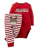 赤ちゃん ロンパース カバーオール ロンパース クリスマス ベビー コスチューム クリスマススタイル 上下2点セット セットアップ 子供 衣装 女の子 男の子 可愛い (80cm, ヘラジカ)