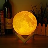 12cmの3D魔法の2トーンムーンランプUSB充電ルナLEDナイトライトタッチセンサーギフト