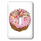 3drose BoehmグラフィックスFood – Strawberry GlazedドーナツSprinkles – 照明スイッチカバー – シングルトグルスイッチ( LSP _ 255247 _ 1