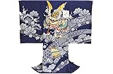 お宮参り着物 男の子 初着 産着　om-m-371 【家紋入れ（五ツ紋）無料，お守りフードセット，贈答用化粧箱，きもの保存用たとう紙 プレゼント！】