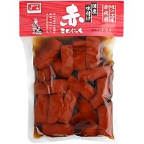 Amazon.co.jp: 赤こんにゃく200g（味つけ）近江名産 赤蒟蒻 清水商店