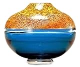 ADERIA 津軽びいどろ 大川薫工房 十和田 紅葉 丸花器 F-79650