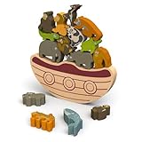 BeginAgain Balance Boat: Endangered Animals Game and Playset- Award-Winning Stacking Toys Game - Bal