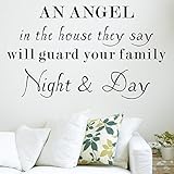Pop Decors WL-0124-Vb Inspirational Quote Wall Decal An Angel in The House [並行輸入品]