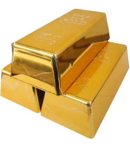 Amazon.co.jp: 【ミニチュア】 金塊 銀塊 金の延べ棒 銀の延べ棒 4種