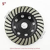 5 「ダイヤモンドターボ行研削カップホイール 125 mm 研削ディスクコンクリート御影石