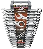 GearWrench 85099 16 PieceメトリックXL Ratcheting組み合わせレンチセットby GearWrench
