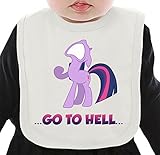 Go To Hell Pony ネクタイを有する有機ビブ Medium