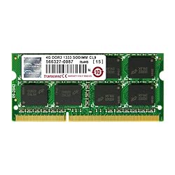 Transcend JetRam ノートPC用増設メモリ PC3-10600(DDR3-1333) 4GB 永久保証 JM1333KSN-4G