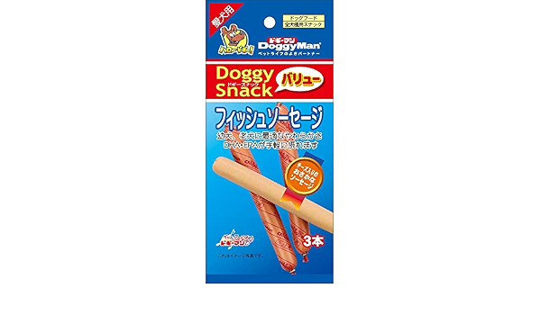 Amazon Co Jp ドギーマン ドギースナックバリュー フィッシュソーセージ 犬用おやつ ドラッグストア