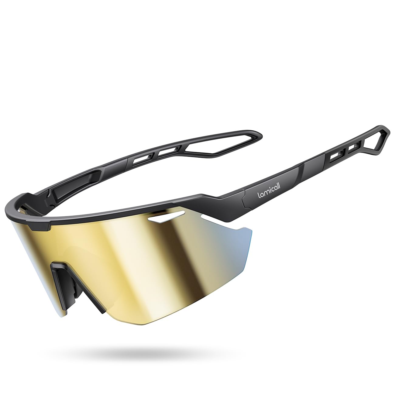 Lamicall TR90 UV400 Sports Sunglasses, Polarized Lenses, For Cycling, Climbing, Fishing, Running, Driving, Biking, Ultra Ligh - 1