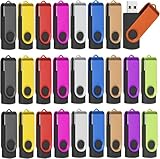 TEWENE 10個セット USBメモリ 2GB フラッシュドライブ USBフラッシュドライブ フラッシュメモリー USB2.0 ストラップ付 回転式 まとめ買い 10色ミックスグカラー (2GB，10個セット)