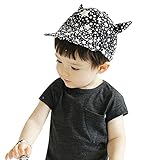 Domybest 可愛い子供帽子 キャップ ベビー 赤ちゃん ベースボールキャップ 星柄　野球帽　ユニセックス 男女兼用　春 夏 秋 通学 通園 お出かけ UVカット　1～3歳　2色選択可能 (ブラッ