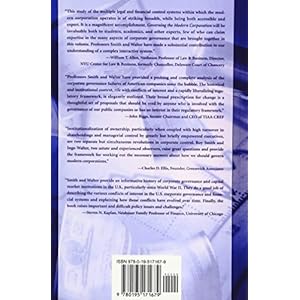 Governing the Modern Corporation: Capital Markets, Corporate Control, And Economic Performance