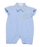 Oceankids ベビーボーイズベビーガールズ幼児アウターウェア小規模のチェック柄ジャンプスーツ ブルー 6-9 ヶ月