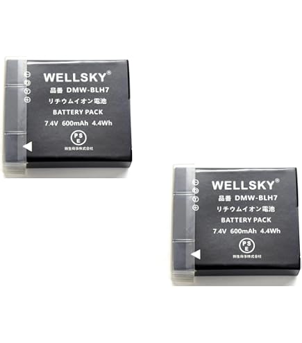 Amazon | WELLSKY DMW-BLH7 互換バッテリー 2個 純正品と同じよう使用