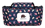 Natbasics ベビーカー用バッグ ベビーカー ドリンクホルダー オーガナイザー ポケット(にゃんこ )