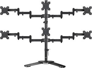 Suptek 6画面 80cm 自立式 モニターアーム 液晶ディスプレイ スタンド