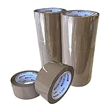 OPPテープ 48×100m 幅48mm 厚み45μ 幅48mm 長さ100ｍ 透明 茶 梱包 発送 tape【OPP45B-b10】 (10, 茶（Brown）)