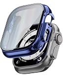 TEIQ アップルウォッチ カバー ケース 49mm 硬度10H 日本製旭硝子 【 ウルトラ Ultra Ultra2 対応】 49ミリ (03.シャイニーブルー)