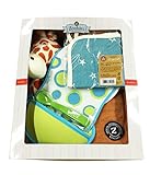 パパジーノ ズービーペッツ きりん 出産 お祝い セット ビブ ガーゼ ハンカチ ブルー (AM_ZPG111-26)