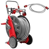 ミナト ホースリール 《内径15mmホース×50m巻き＋メタルガン付きセット》 GHL-5015DX